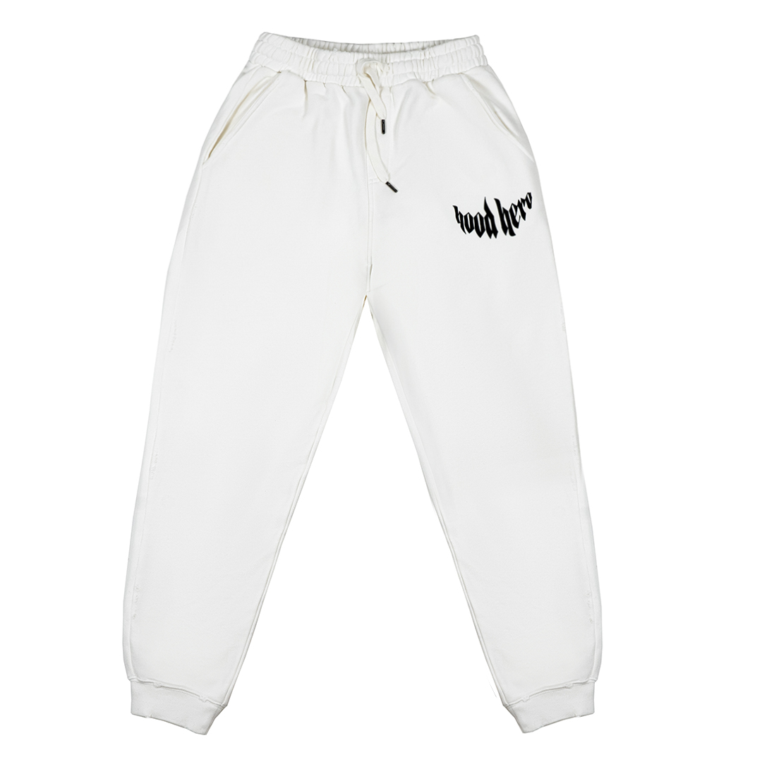 Vintage Joggers Street Heart - White